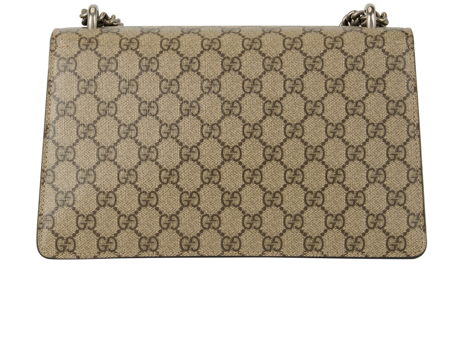 Dionysus, &pound;950, Handbags, Brown/Cream, Coated Canvas, Back view